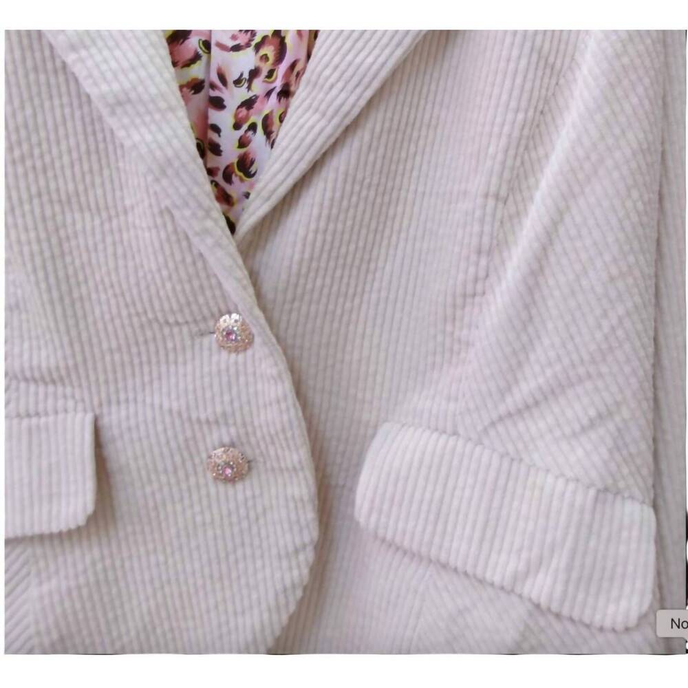 NEW ARATTA women corduroy blazer with velvet patches in pearl - Picture 4 of 4